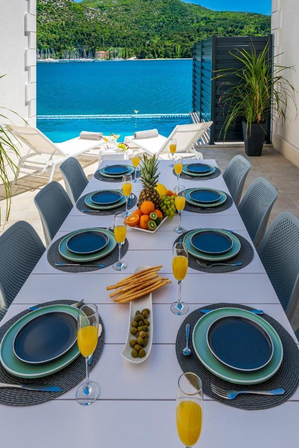 Captivating Belle Riviere Private Infinity Pool Next To The Sea Slano Villa *