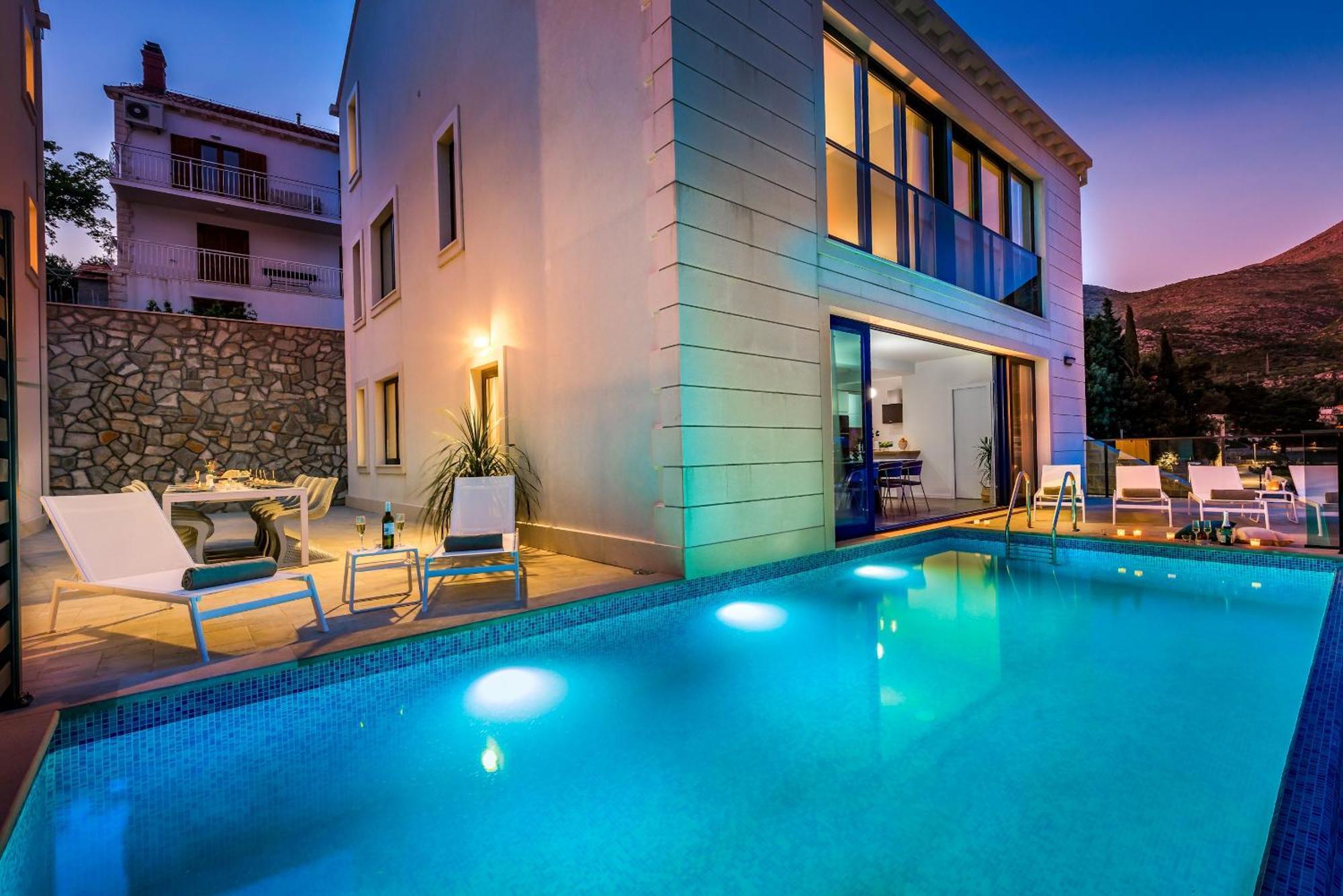 Villa Captivating Belle Riviere Private Infinity Pool Next To The Sea Slano *